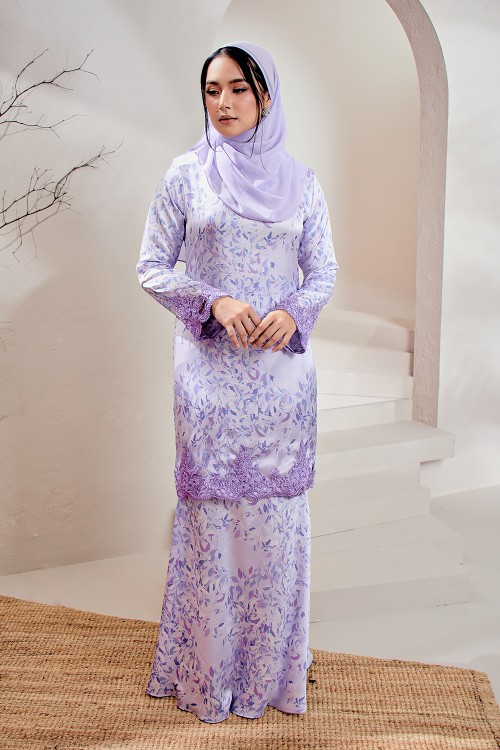Maliqa Luxe Kurung - Lavender